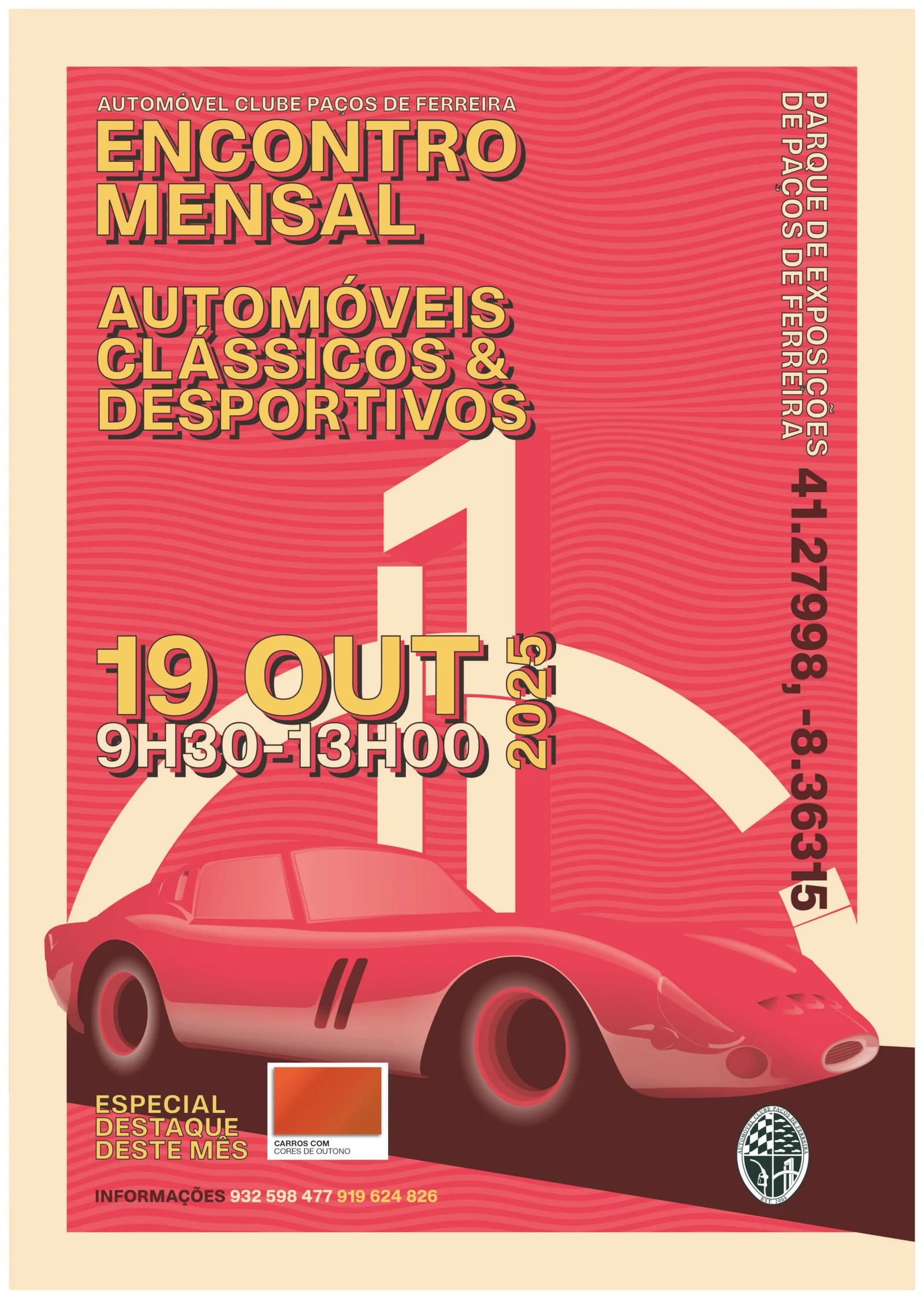 Encontro mensal automóveis clássicos e desportivos Out’25