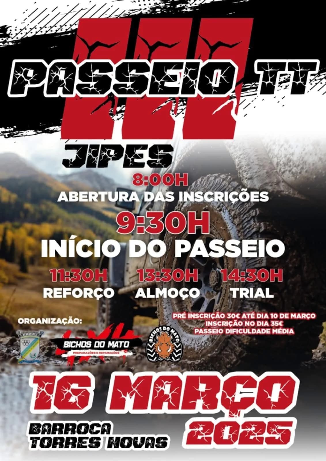 3º Passeio TT – Bichos do Mato TT -Barroca – Torres Novas