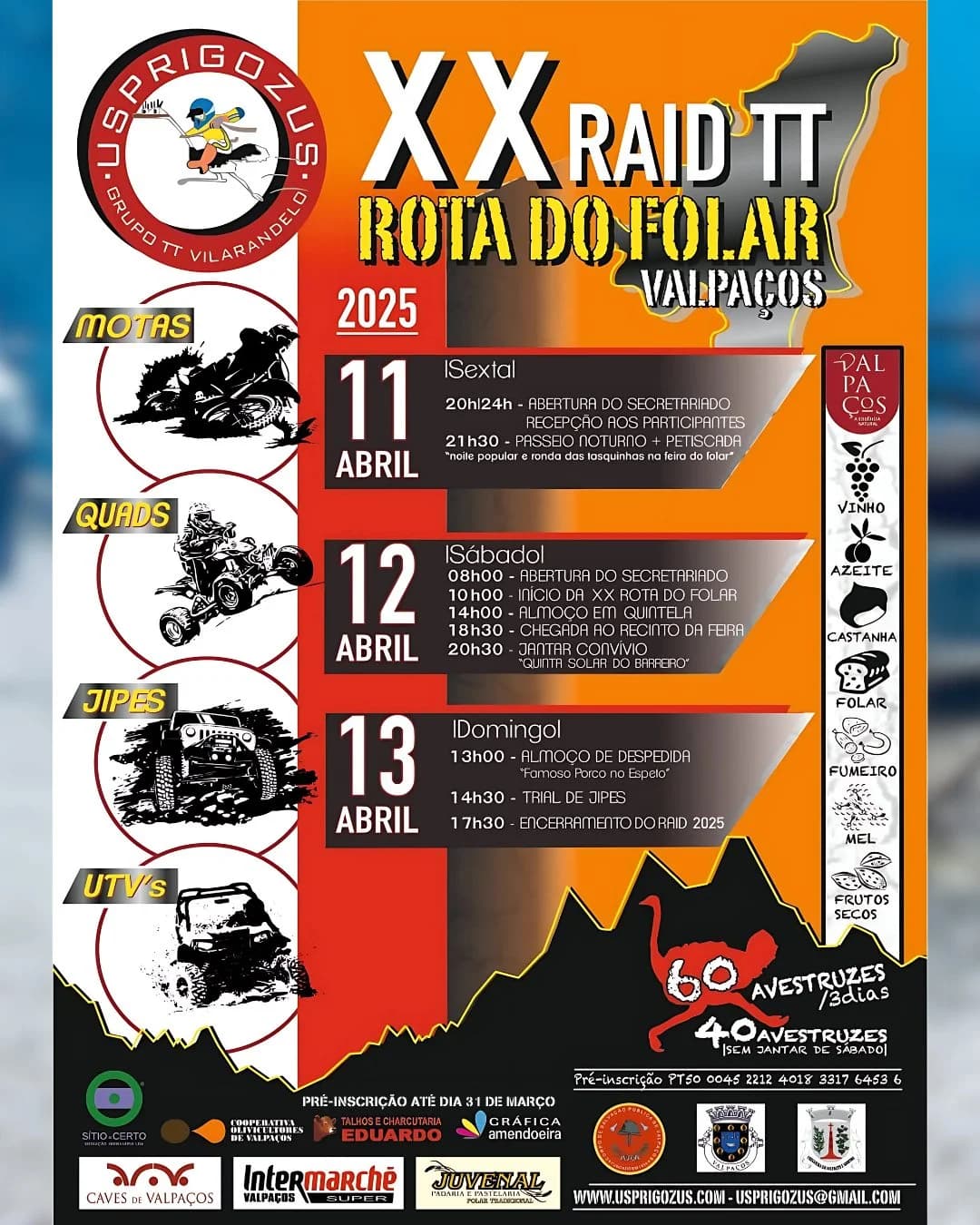 20º Raid TT Rota do Folar – Usprigozus Vilarandelo