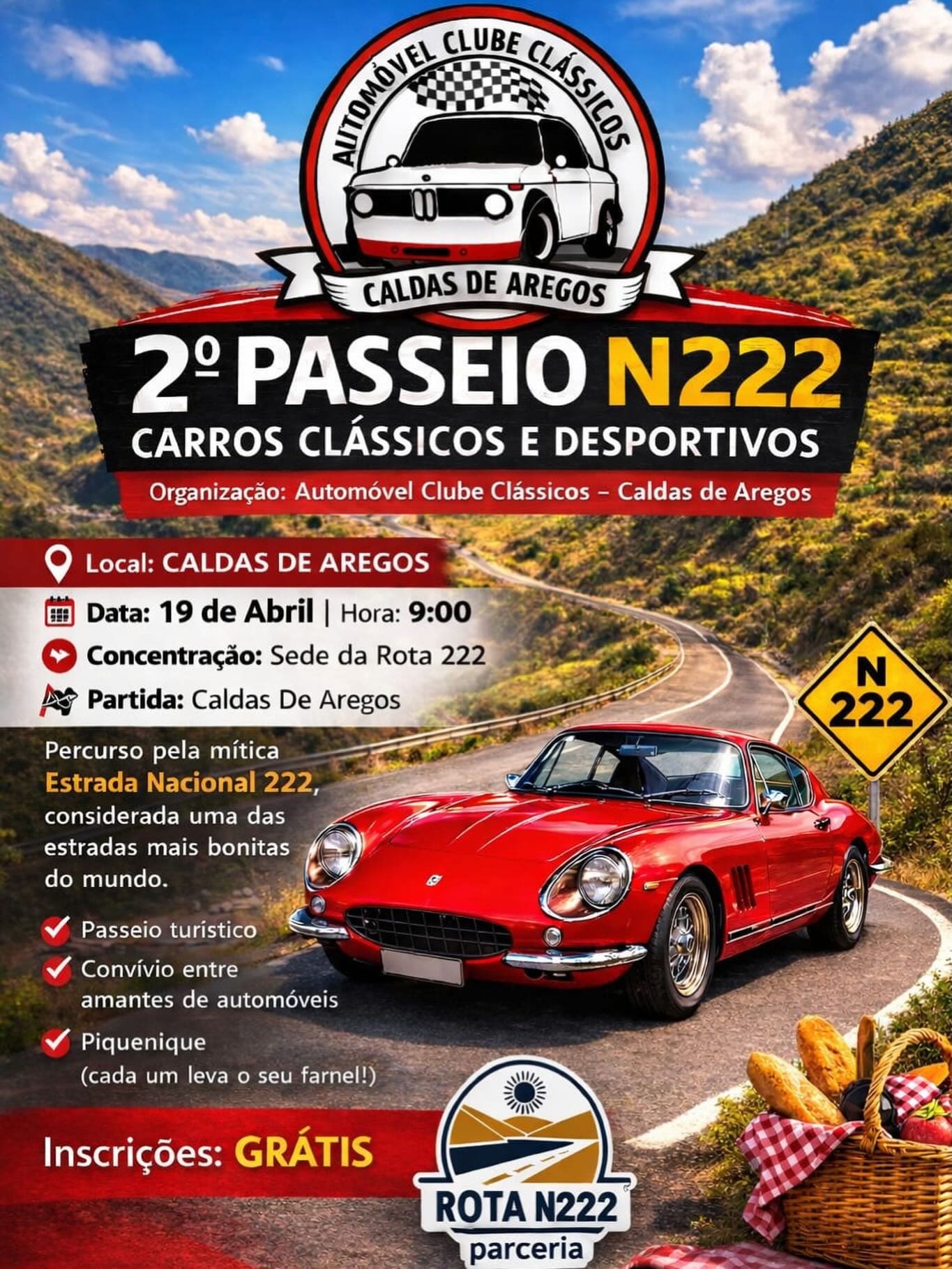 2º Passeio N222 – Carros Clássicos e Desportivos