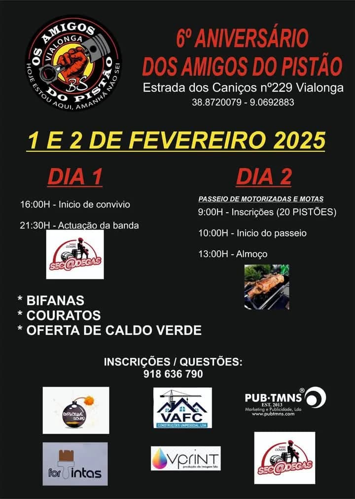 6º Aniversário Amigos do Pistão