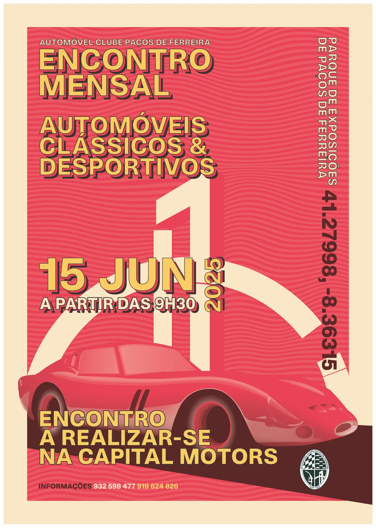 Encontro mensal automóveis clássicos e desportivos