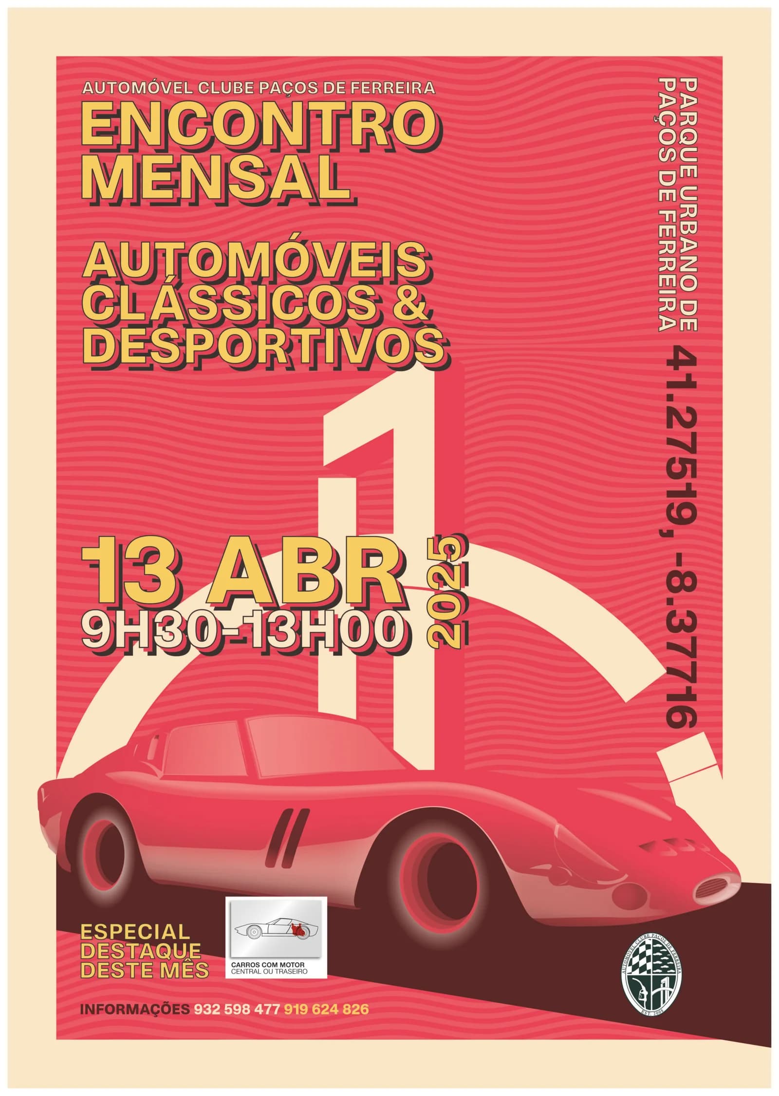 Encontro mensal automóveis clássicos e desportivos Abr’25