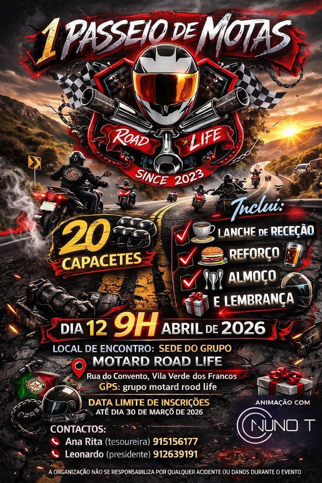 1º Passeio de Motas Road Life