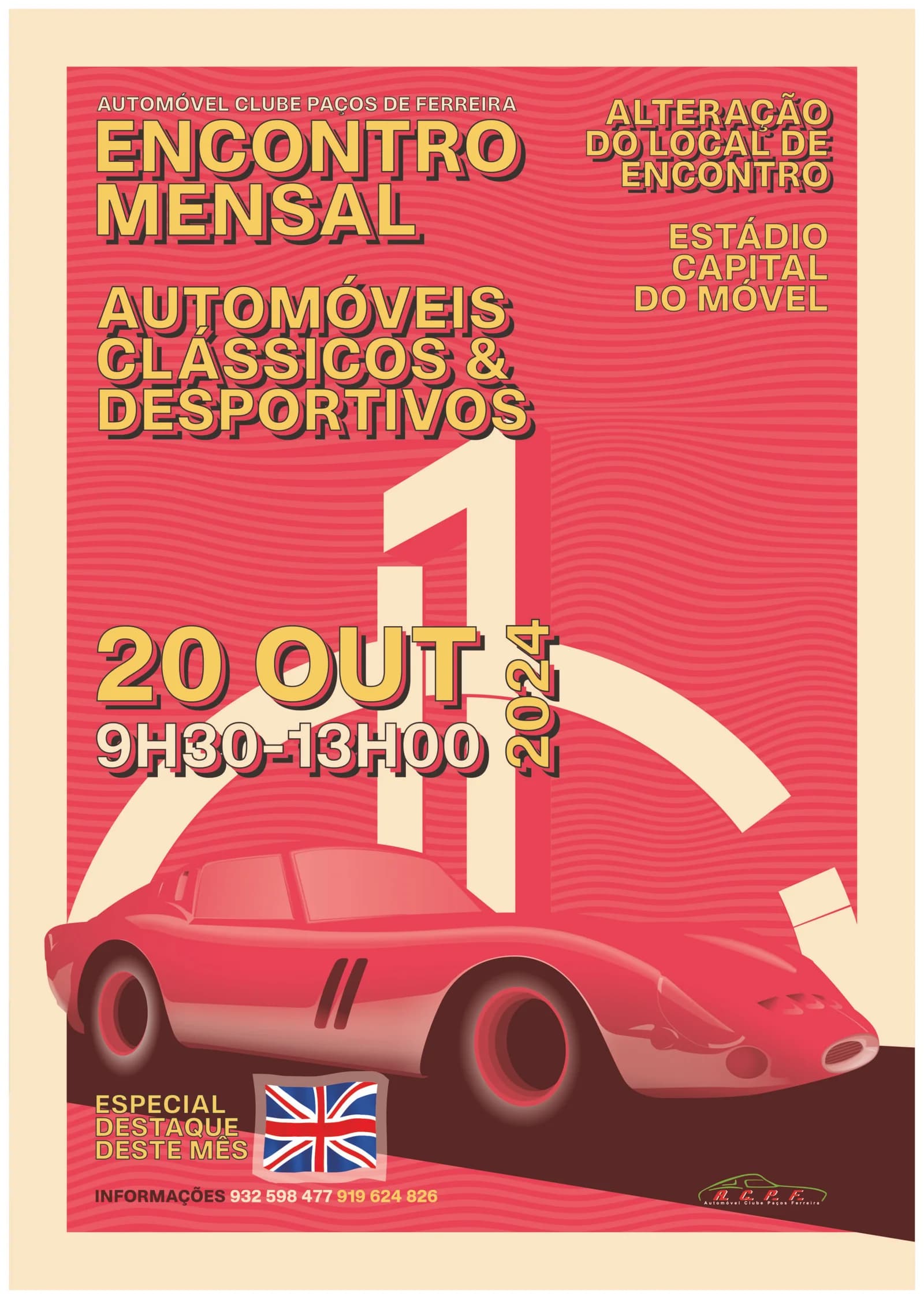 Encontro mensal automóveis clássicos e desportivos