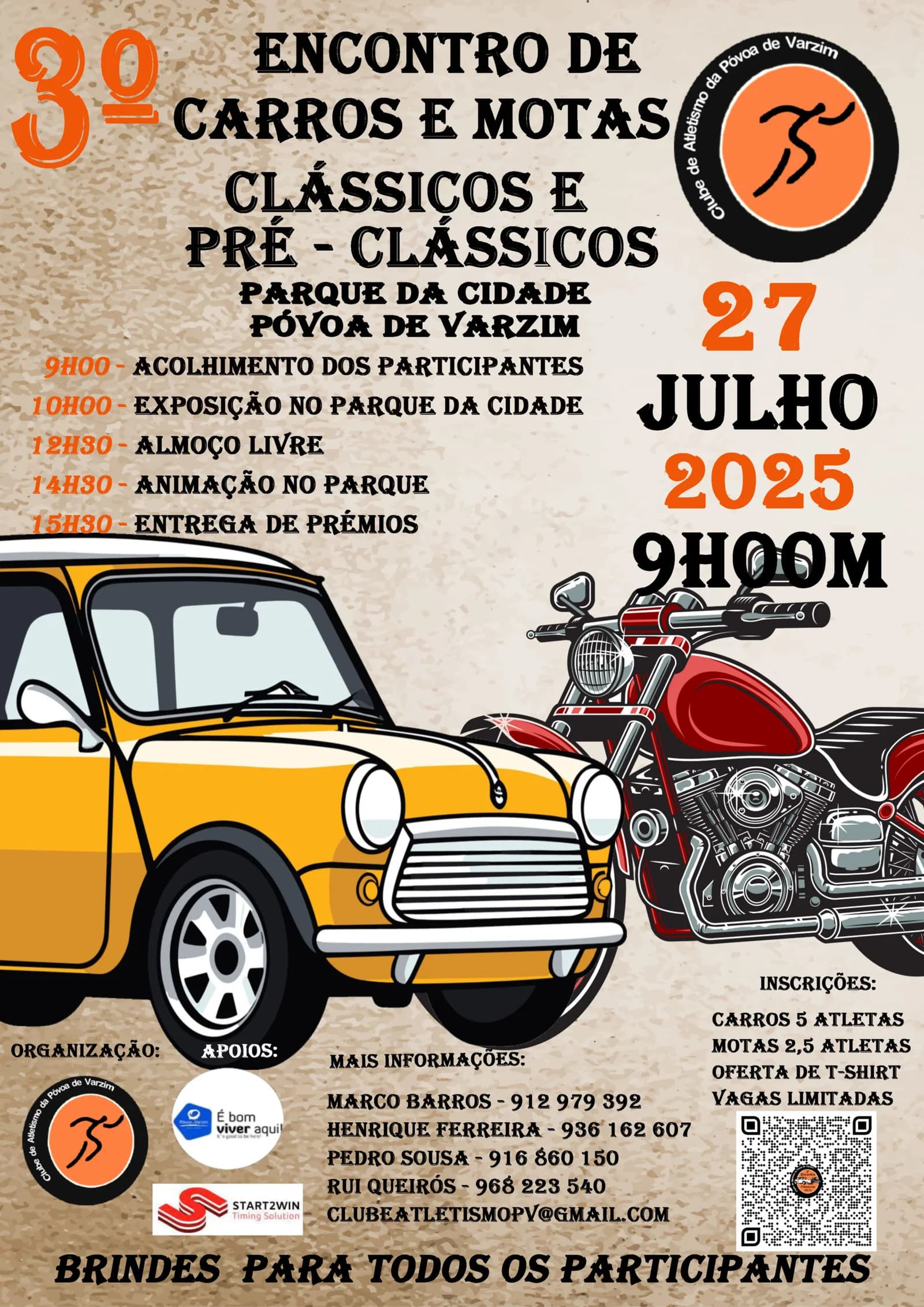 3º encontro de Carros e motas Clássicas e Pré – Clássicas