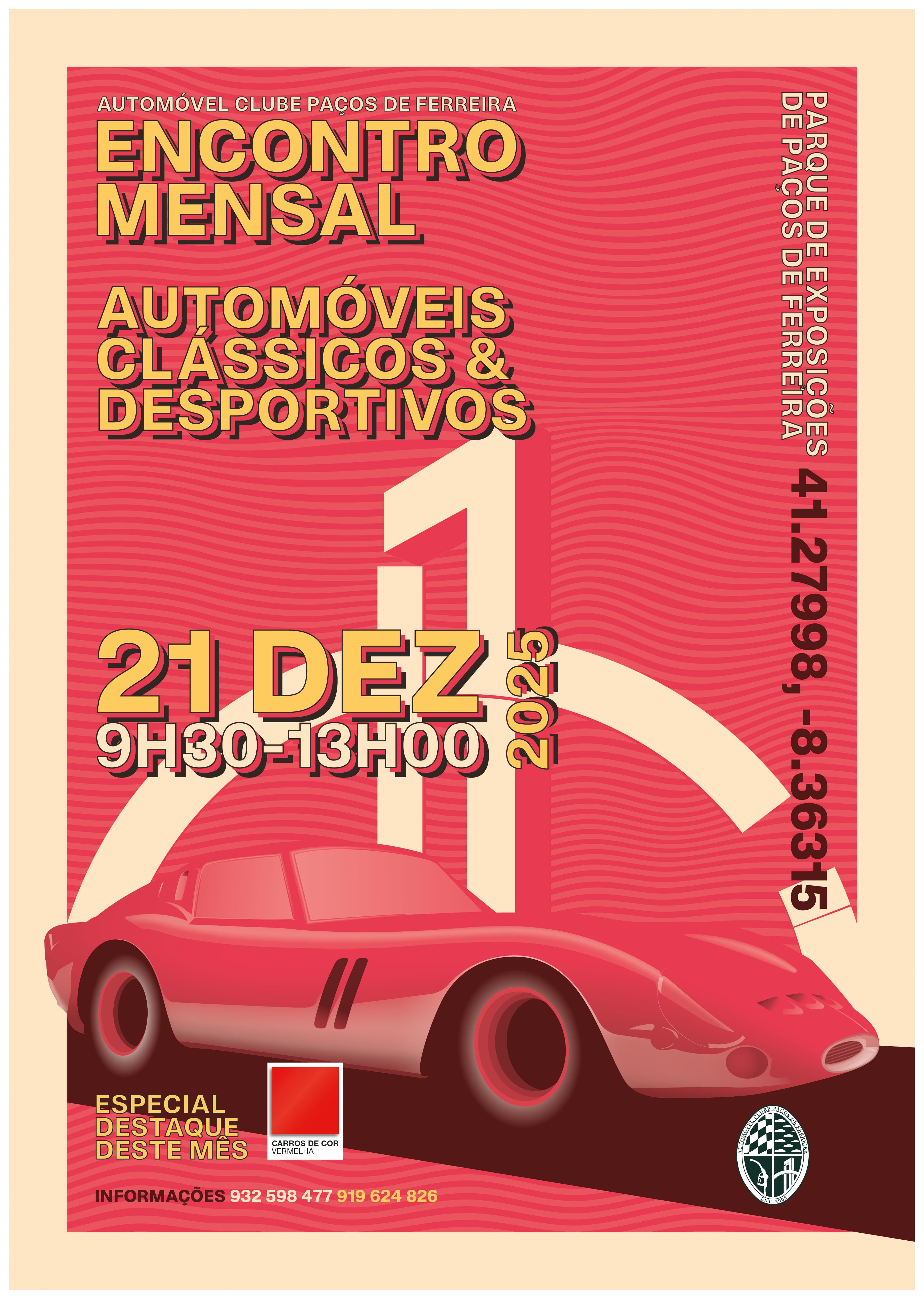 Encontro mensal automóveis clássicos e desportivos Dez’25
