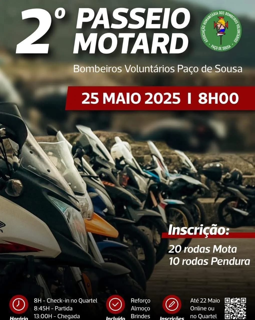 2º Passeio Motard – Bombeiros Voluntários de Paço de Sousa