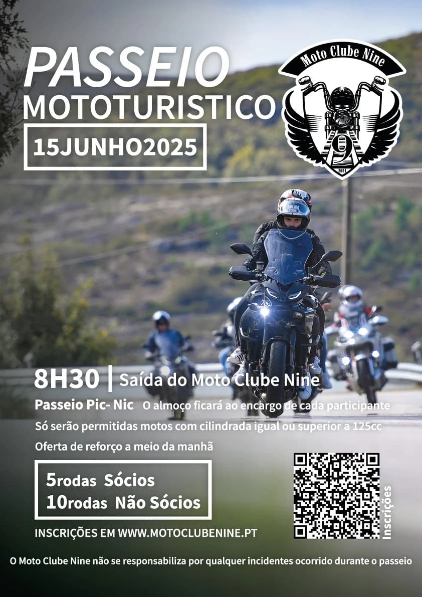 Passeio Moto Turístico – Moto Clube de Nine (MCN)